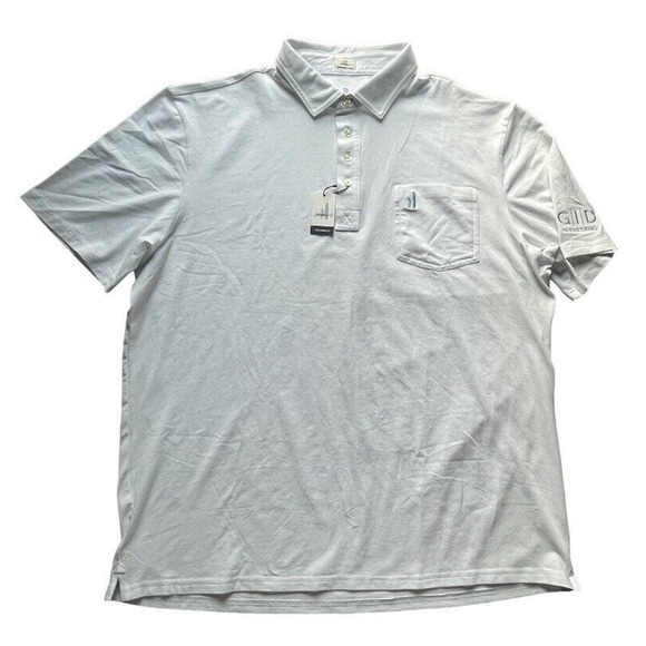 NWT Johnnie-O Original 4-Button SS Polo Shirt Logo White XL Men - Picture 1 of 12